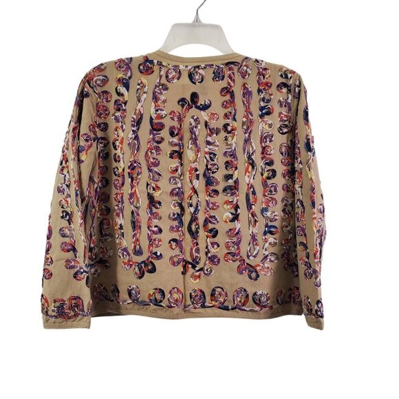 Multiples Women’s Linen Blend Multi-Color Cardigan Jacket – Size Medium - Picture 9 of 16